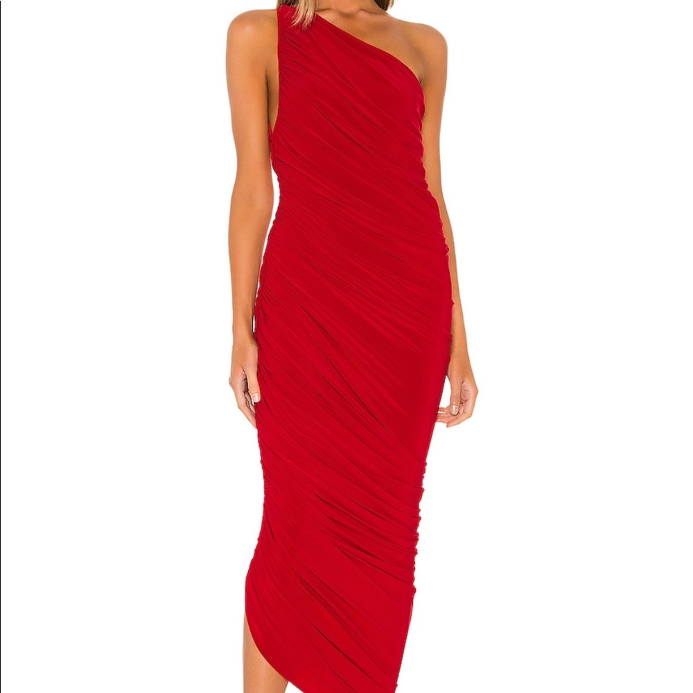 Norma Kamali one shoulder dress